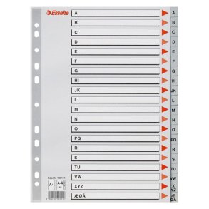 Esselte A4 Register - Kraftig pp - A- - gr