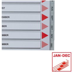 Esselte A4 Register - Kraftig pp - Jan-Dec. (GB) - gr