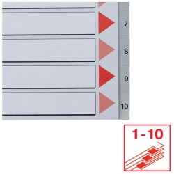 Esselte A4 maxi Register - Kraftig pp - 1-10 - gr