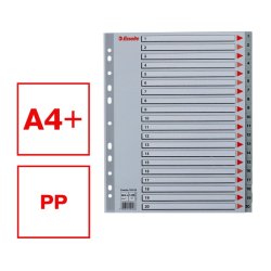 Esselte A4 maxi Register - Kraftig pp - 1-20 - gr
