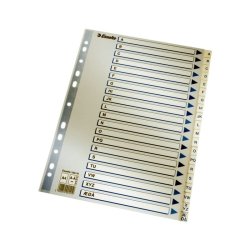 Esselte A4 Register - Kraftig pp - A- - med pile-design - hvid