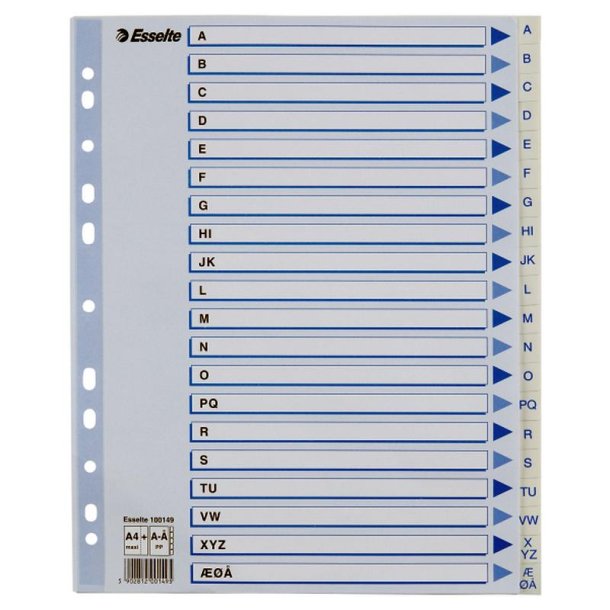 Esselte A4 Maxi Register - PP - hvid