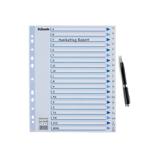 Esselte A4 Maxi Register - PP - hvid