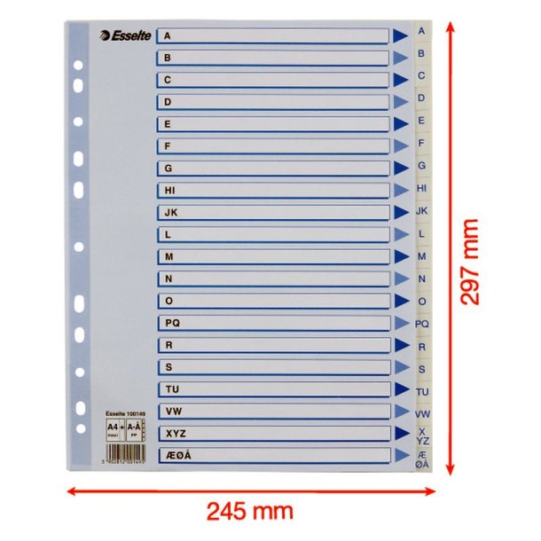 Esselte A4 Maxi Register - PP - hvid