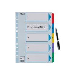 Esselte A4 Register - Mylar - karton - 1-5