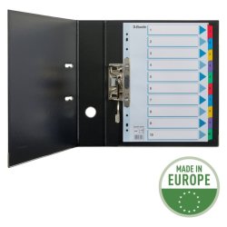 Esselte A4 Register - Mylar - strk karton - 1-10 - hvid