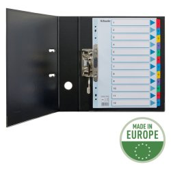 Esselte A4 Register - Mylar - strk karton - 1-12 - hvid