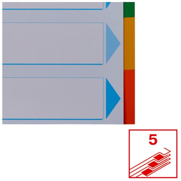 Esselte A4 Faneblade - karton - 5-delt