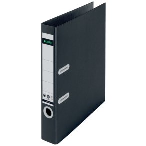 Leitz A4 Brevordner 180&deg; - 100 % genbrugskarton - 50mm - sort