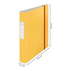 Leitz Cosy Active A4 Brevordner - buet - PP - 65 mm - gul