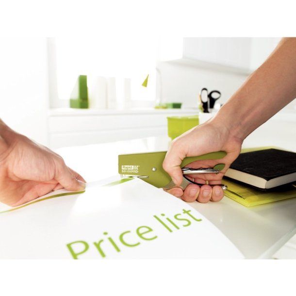 Rapid Hftetang Supreme S51 i grn - til 15 ark - Softgrip