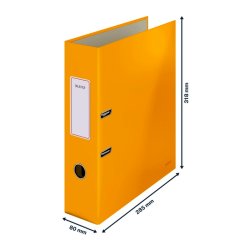 Leitz A4 Brevordner Cosy 180&deg; - Soft Touch - PP - 80mm - gul