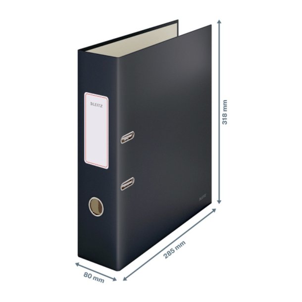 Leitz A4 Brevordner Cosy 180&deg; - Soft Touch - PP - 80mm - gr