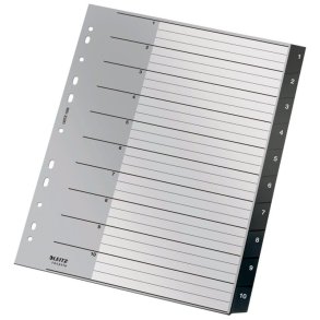 Leitz A4 Register - recycled - PP - 1-10 - sort