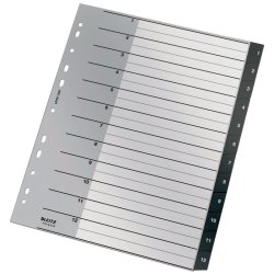 Leitz A4 Register - recycled - PP - 1-12 - sort