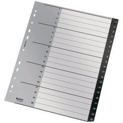 Leitz A4 Register - recycled - PP - 1-20 - sort