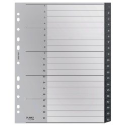 Leitz A4 Register - recycled - PP - 1-20 - sort