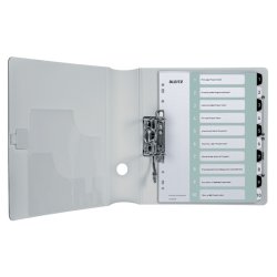 Leitz A4+ Register - printbar - PP - 1-10 - hvid/sort