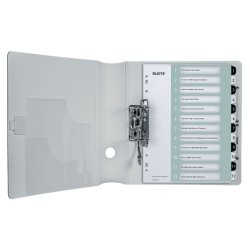 Leitz A4+ Register - printbar - PP - 1-12 - hvid/sort