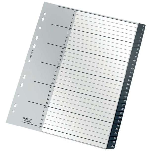 Leitz A4 Register - recycled - PP - 1-31 - sort