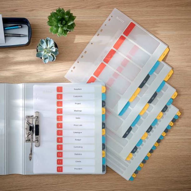 Leitz A4+ Register - printbar - PP - 1-5 - Cosy - farver