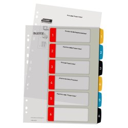 Leitz A4+ Register - printbar - PP - 1-6 - Cosy - farver