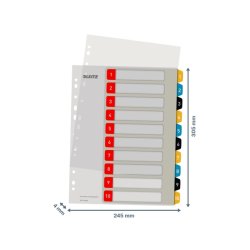 Leitz A4+ Register - printbar - PP - 1-10 - Cosy - farver