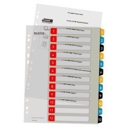 Leitz A4+ Register - printbar - PP - 1-12 - Cosy - farver