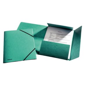 Esselte A4 3-klap mappe - elastikmappe - 330 g karton - grn
