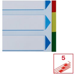 Esselte A4 maxi Faneblade - PP - 5-delt - Farvede faner