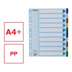 Esselte A4 maxi Faneblade - PP - 10-delt - Farvede faner