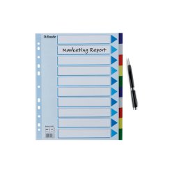 Esselte A4 maxi Faneblade - PP - 10-delt - Farvede faner