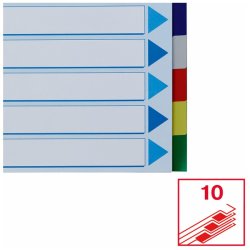 Esselte A4 maxi Faneblade - PP - 10-delt - Farvede faner