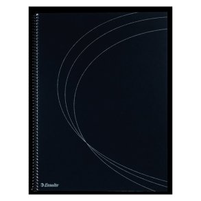 Esselte kollegieblok - A4 linieret - 75 linjeret sider uden huller - Hrd bog med Spiralryg