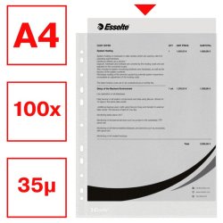 Esselte plastlommer A4 - 35my - copysafe - 100 stk.