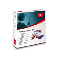 Nobo whiteboard starts�t - 4 markers - visker - refills - magnet - rensespray - klud