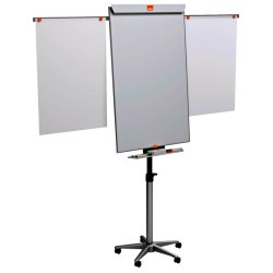 Nobo Flipover whiteboard p hjul - magnetisk lakeret stl - 2 sider