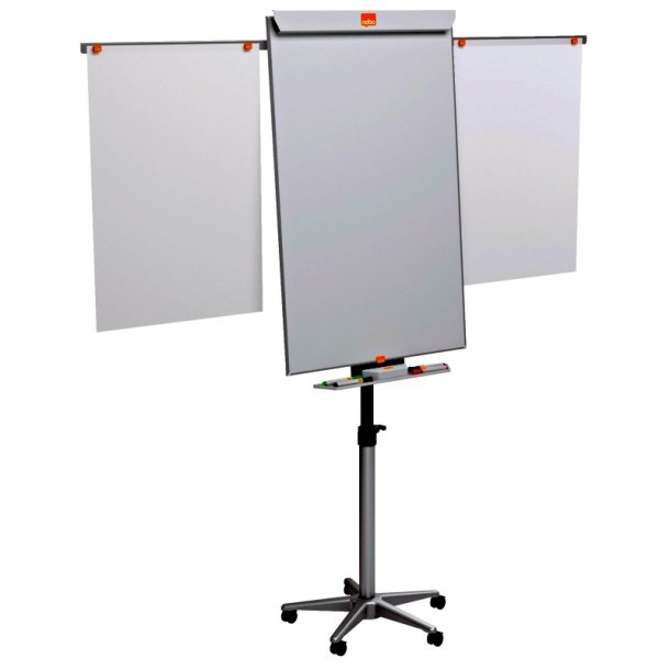 Nobo Flipover whiteboard p hjul - magnetisk lakeret stl - 2 sider
