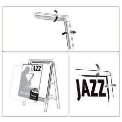 Nobo Gadeskilt/A-skilt - Premium Plus - med klikramme - A1