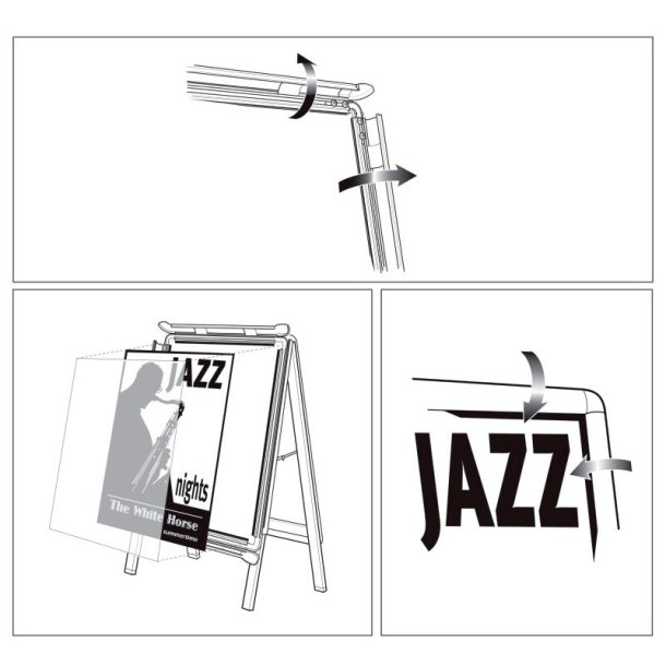 Nobo Gadeskilt/A-skilt - Premium Plus - med klikramme - A1