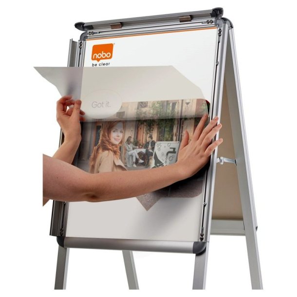 Nobo Gadeskilt/A-skilt - Premium Plus - med klikramme - A2