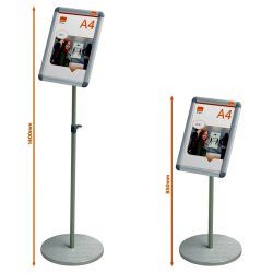 Nobo infostander A4 Premium Plus - indend�rs - klikramme s�lv