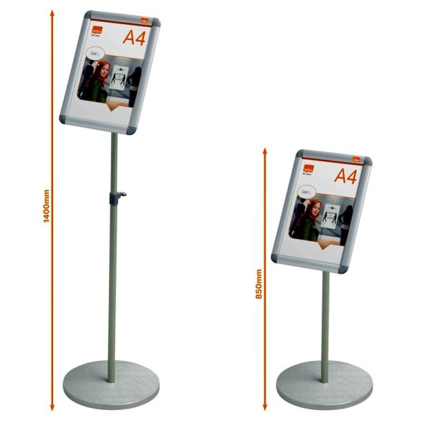 Nobo infostander A4 Premium Plus - indend�rs - klikramme s�lv