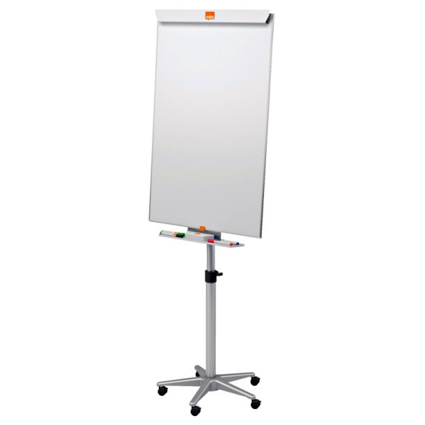 Nobo Flipover whiteboard - magnetisk lakeret stl<br>lsbare Hjul