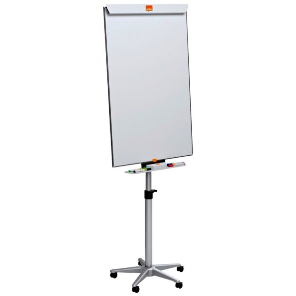 Nobo Flipover whiteboard p hjul - magnetisk lakeret stl