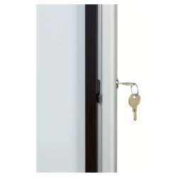 Nobo Opslagsskab - glas - indendrs - Magnetisk og lsbar - 9x A4 ark - hvid