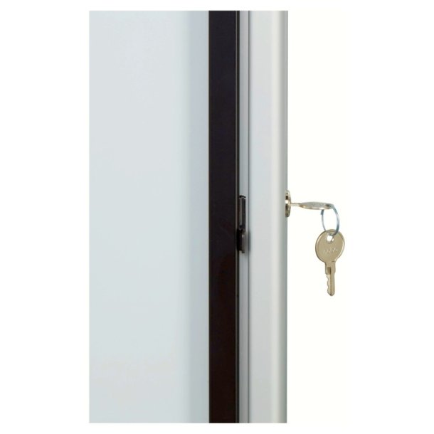 Nobo Opslagsskab - glas - indendrs - Magnetisk og lsbar - 9x A4 ark - hvid