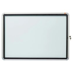 Nobo Opslagsskab - glas - udendrs - Magnetisk og lsbar - 8x A4 ark - hvid
