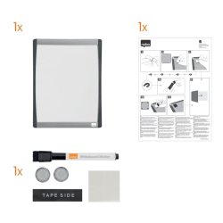 Nobo mini whiteboard - magnetisk - med buet ramme - 215x280mm