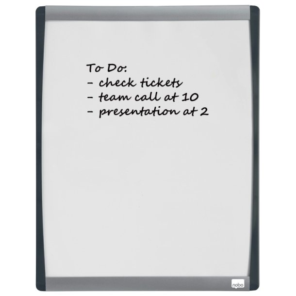 Nobo Whiteboard tavle - buet ramme - hvid - 33,5x28cm